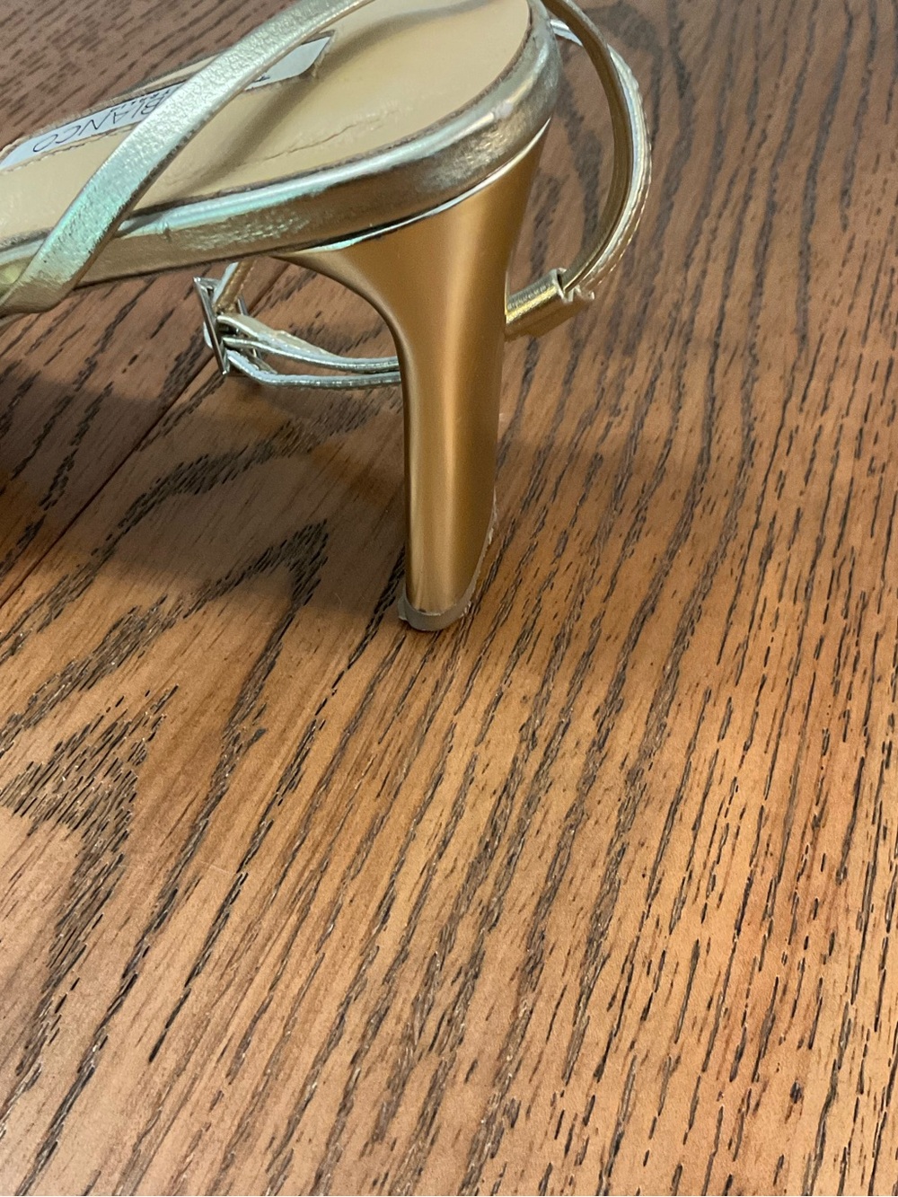 Tony Bianco -Corso Gold Nappa Metallic Strappy Ankle-Heel Sandal. Size 8 - Picture 8 of 11